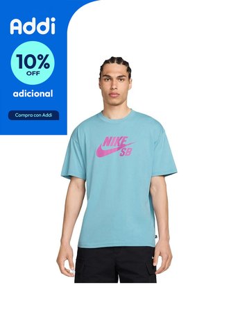 Camiseta Nike Action Sports Tee Logo Hbr-Celeste Nike