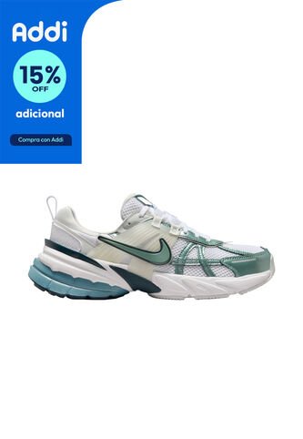 Tenis Nike V2K Run Mujer-Blanco/Verde Nike