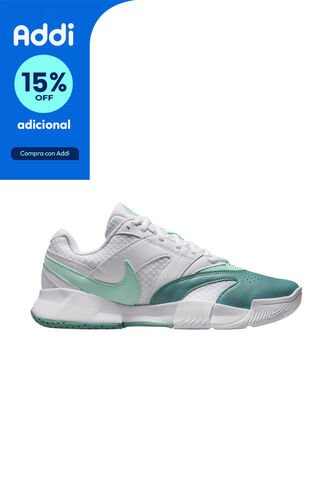 Tenis Nike Court Lite 4 Hc Mujer-Blanco/Verde Nike
