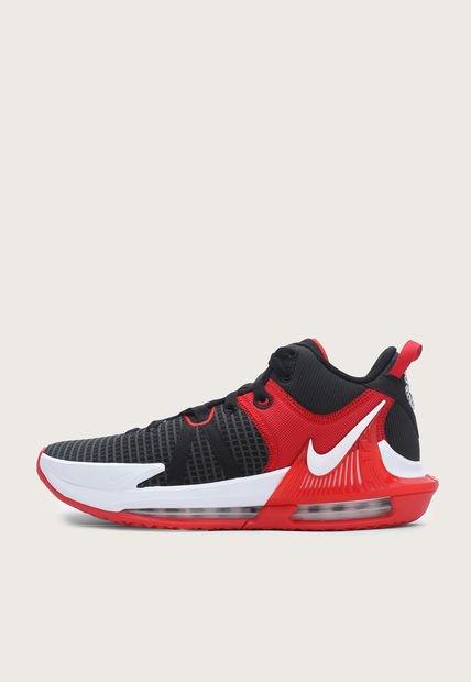 Tenis Basketball Negro-Blanco-Rojo Nike LeBron Witness 7