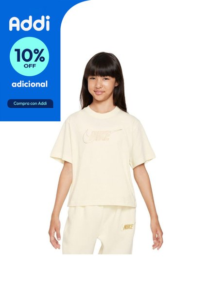 Camiseta Nike Sportswear Niña-Beige