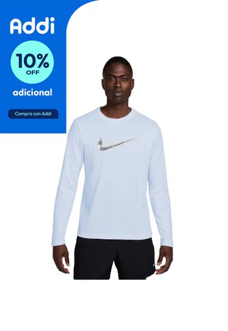 Camiseta Manga Larga Nike Club Hombre-Azul Claro Nike