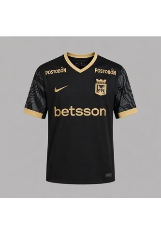 Camiseta Nike Hombre Atlético Nacional 2da 2025-Negro-Dorado Nike