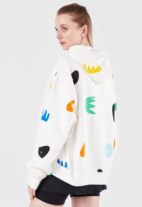 Hoodie Blanco-Multicolor Nike Jordan Artist Series by Mia Lee