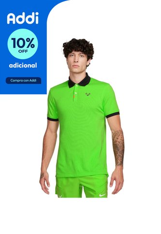 Camiseta Polo Nike Dri Fit Rafa Tennis-Verde Nike