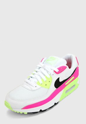 Tenis Lifestyle Blanco-Verde-Fucsia Nike Air Max 90