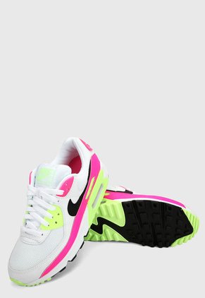 Tenis Lifestyle Blanco-Verde-Fucsia Nike Air Max 90