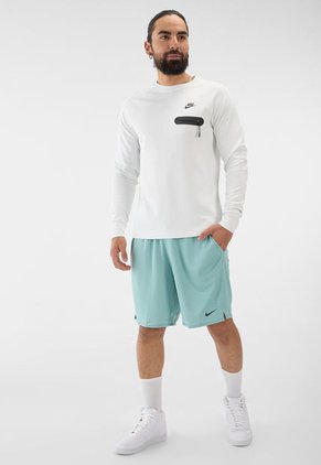 Camiseta Manga Larga Blanco-Negro NIKE Tech Fleece