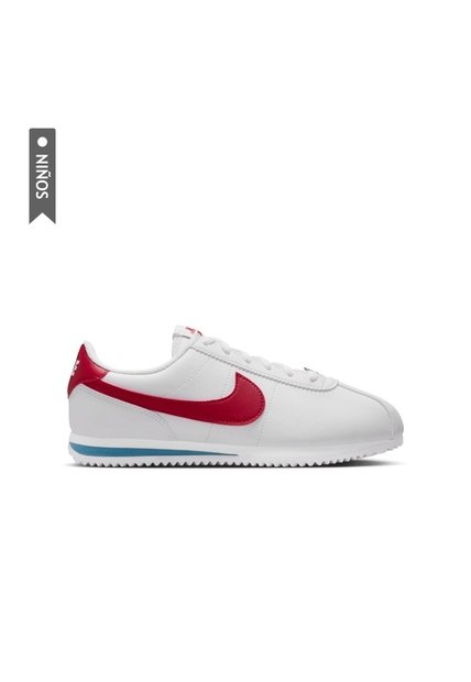 Tenis Nike Cortez Bg Niño-Blanco/Rojo