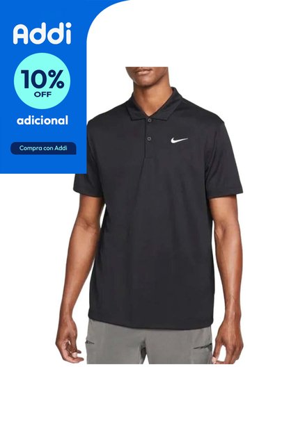 Camiseta Polo Nike Court Dri-Fit-Negro