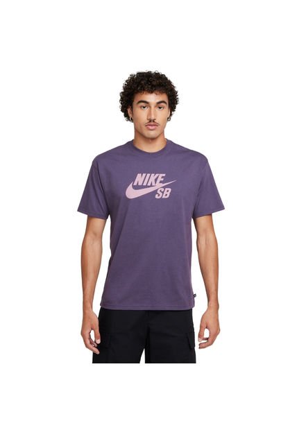 Camiseta Nike Action Sports Tee Logo Hbr-Morado