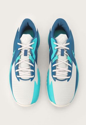 Tenis Basketball Blanco-Azul Petróleo-Turquesa Nike Precisión VI