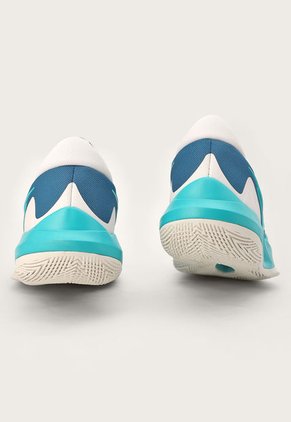 Tenis Basketball Blanco-Azul Petróleo-Turquesa Nike Precisión VI