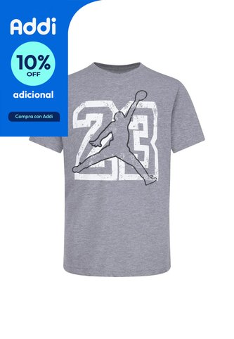 Camiseta Nike Jdb 23 Jumpman Ss Tee Niño-Gris Nike