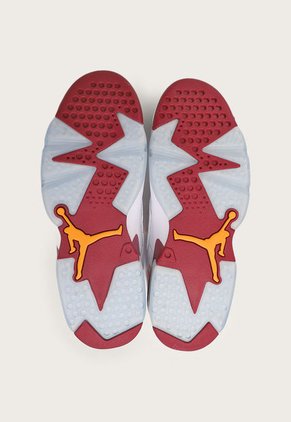 Tenis Basketball Blanco-Vinotinto-Naranja Neón Nike Jordan MVP