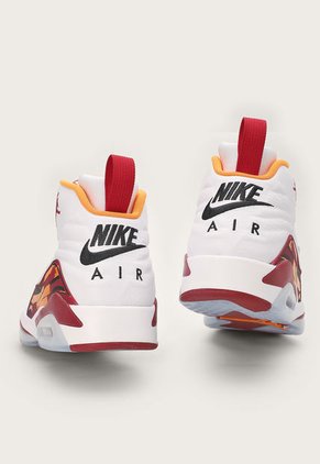 Tenis Basketball Blanco-Vinotinto-Naranja Neón Nike Jordan MVP