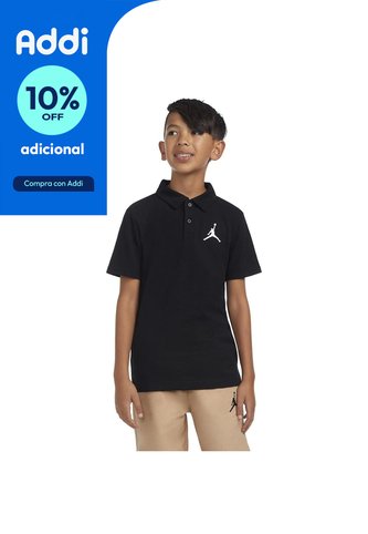 Camiseta Polo Nike Jdb Jumpman Polo Niño-Negro Nike