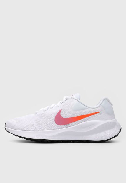 Tenis Running Blanco-Rosa-Naranja NIKE Revolution 8