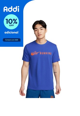 Camiseta Nike Dri Fit Tee Run-Azul Royal Nike