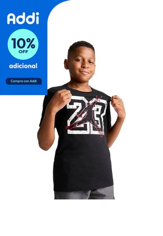 Camiseta Jordan Brand 23 Jumpman Ss Tee Niños-Negro Nike