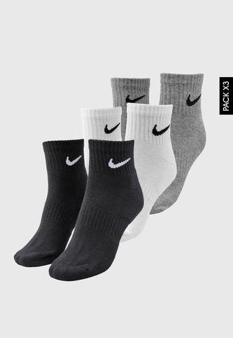 Medias X3 Gris-Negro-Blanco Nike Everyday Cushioned Nike