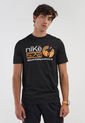 Camiseta Negro-Plateado-Naranja NIKE Dri-FIT de Nike