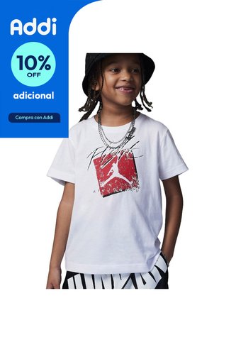 Camiseta Jordan Faded Flight Niños-Blanco Nike