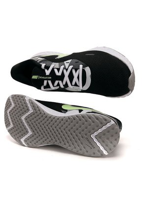 Tenis Running Negro-Verde-Blanco Nike Revolution 5