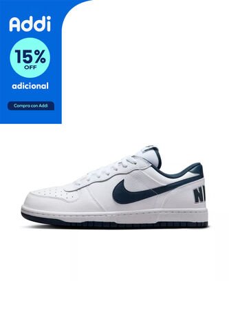 Tenis Nike Big Low Hombre-Blanco/Azul Nike