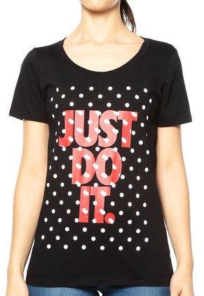 Camiseta Negra Nike Tee-Bf Shadow Dot Jdi
