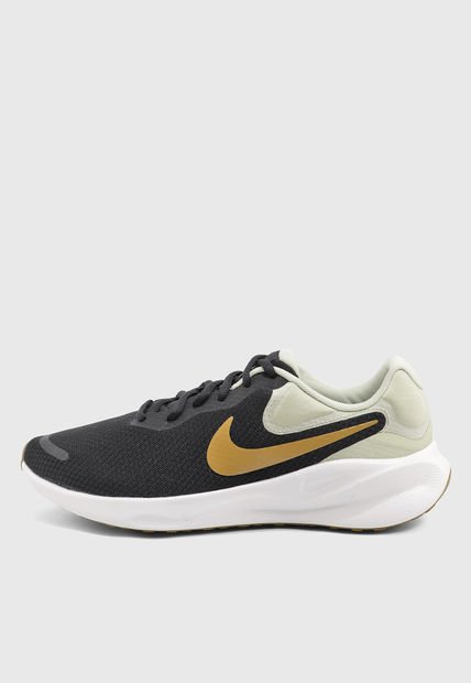 Tenis Running Negro-Beige-Mostaza Nike Revolution 7
