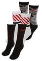 Trio Calcetines Negro-Blanco-Gris-Rojo Nike 3PPK DRI-FIT TRIPLE FLY de Nike