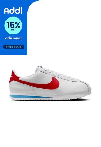 Tenis Nike Cortez Leather-Blanco/Rojo/Azul Nike