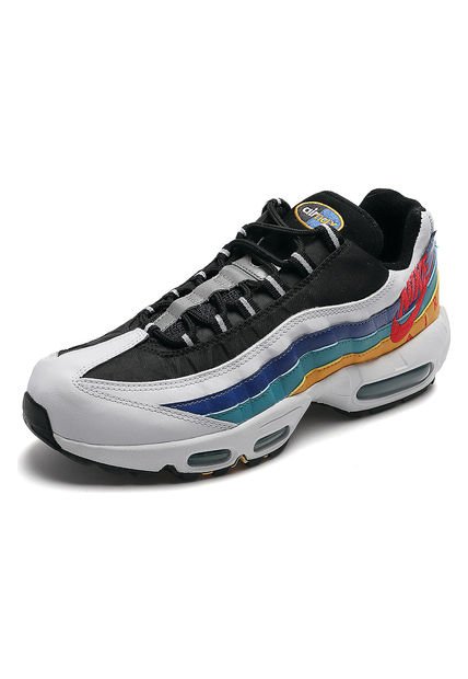 Tenis Lifestyle Blanco-Azul-Amarillo Nike Max 95 Se