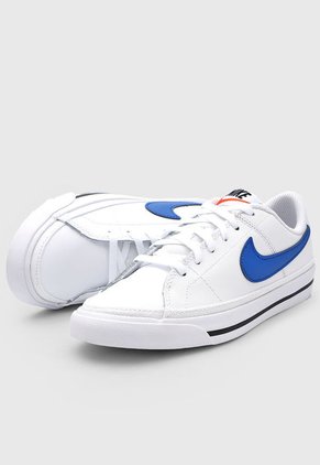 Tenis Lifestyle Blanco-Azul-Negro Nike Kids Court Legacy