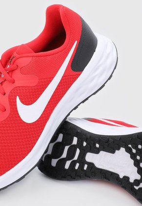 Tenis Running Rojo-Blanco-Negro Nike Revolution 6