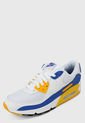 Tenis Lifestyle Blanco-Azul-Amarillo Nike Air Max 90 de Nike