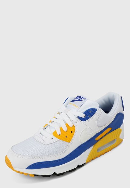 Tenis Lifestyle Blanco-Azul-Amarillo Nike Air Max 90 Compra