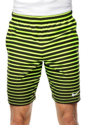 Pantaloneta Negro-Verde Neón Nike