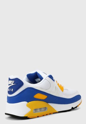 Tenis Lifestyle Blanco-Azul-Amarillo Nike Air Max 90