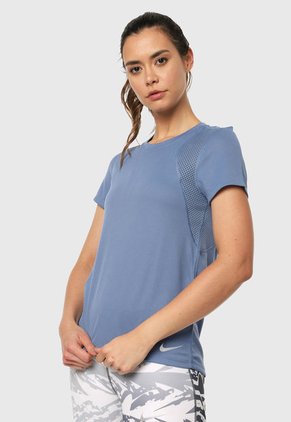 Camiseta Azul Nike Run Top SS