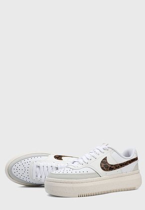 Tenis Lifestyle Blanco-Café-Beige Nike Court Vision Alta LTR