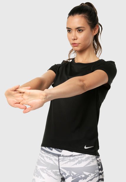 Camiseta Negro Nike Run Top SS