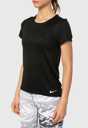 Camiseta Negro Nike Run Top SS