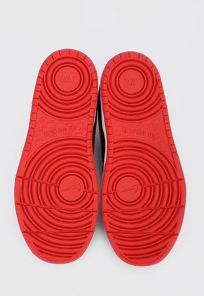 Tenis Lifestyle Negro-Rojo-Blanco Nike Kids Court Borough Low 2