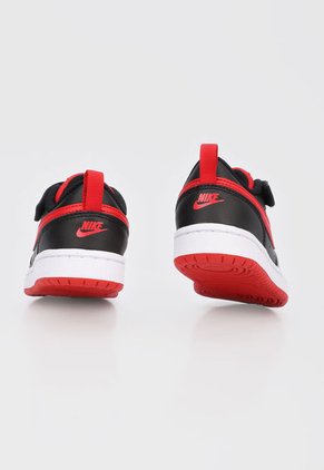 Tenis Lifestyle Negro-Rojo-Blanco Nike Kids Court Borough Low 2