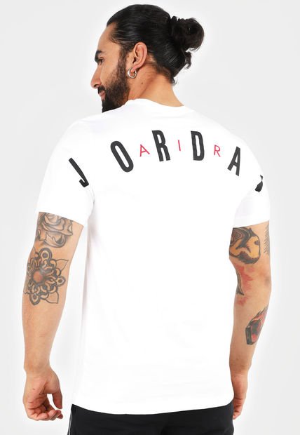 Camiseta Blanco Rojo Negro Nike Jordan Air Compra Ahora Dafiti