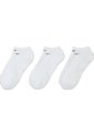 Medias Hombre Nike Everyday Cush No Show (3 Par) Blanco de Nike