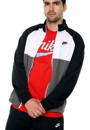 Sudadera Negra-Gris-Blanco Nike TRK SUIT PK