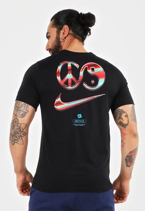 Camiseta Negro-Azul Celeste Nike